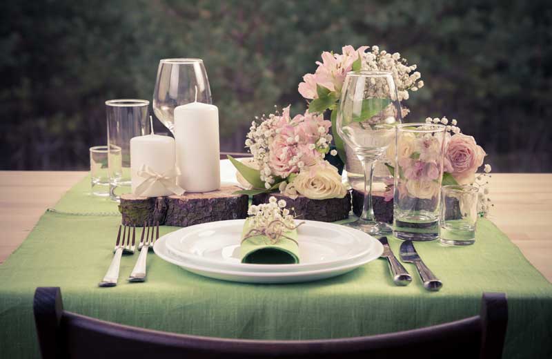 White place setting 